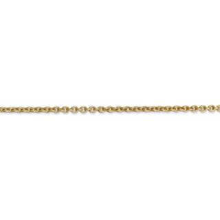 9" 14k Yellow Gold 2.2mm Forzantine Cable Chain Anklet