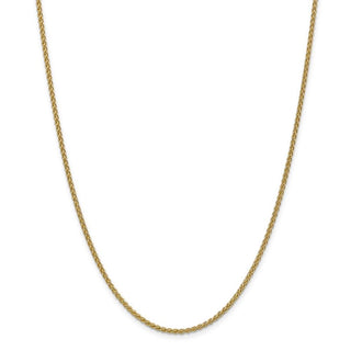 30" 14k Yellow Gold 2mm Spiga Chain Necklace
