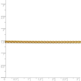 24" 14k Yellow Gold 2.8mm Spiga Chain Necklace