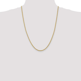 24" 14k Yellow Gold 2.8mm Spiga Chain Necklace
