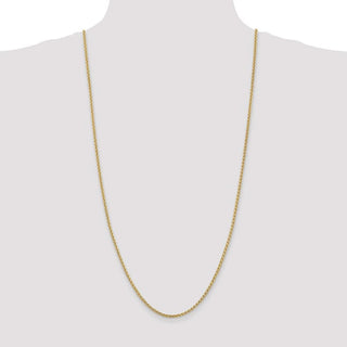 30" 14k Yellow Gold 2.8mm Spiga Chain Necklace