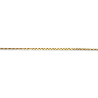 14" 14k Yellow Gold 1.45mm Solid Diamond-cut Cable Chain Necklace