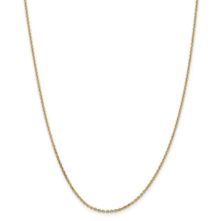 26" 14k Yellow Gold 1.65mm Solid Diamond-cut Cable Chain Necklace