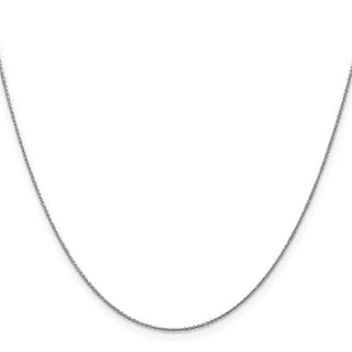 14" 14K White Gold 14 inch .75mm Cable with Spring Ring Clasp Pendant Chain