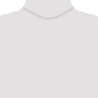 14" 14K White Gold 14 inch .75mm Cable with Spring Ring Clasp Pendant Chain