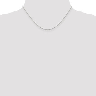 16" 14K White Gold 16 inch .75mm Cable with Spring Ring Clasp Pendant Chain