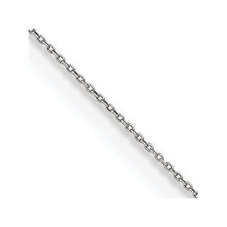 13" 14K White Gold 13 inch .75mm Cable with Spring Ring Clasp Pendant Chain