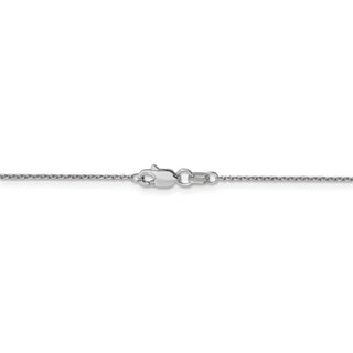 30" 14k White Gold .95mm Diamond-cut Cable Chain Necklace