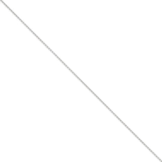 10" 14k White Gold 1.45mm Solid Diamond-cut Cable Chain Anklet