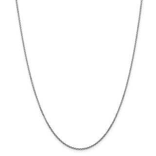 26" 14k White Gold 1.45mm Diamond-cut Cable Chain Necklace
