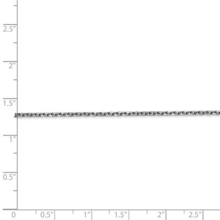 9" 14k White Gold 1.65mm Diamond-cut Cable Chain Anklet