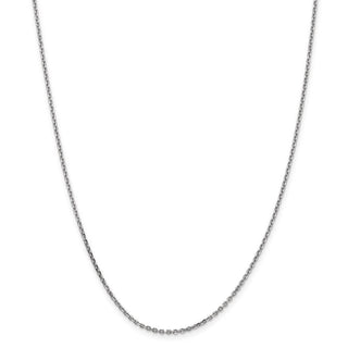 26" 14k White Gold 1.65mm Diamond-cut Cable Chain Necklace