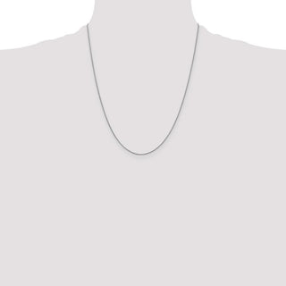 22" 14K White Gold 22 inch .85mm Diamond-cut Spiga with Spring Ring Clasp Chain