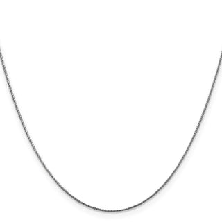 30" 14K White Gold 30 inch .85mm Diamond-cut Spiga with Lobster Clasp Chain PEN153-30