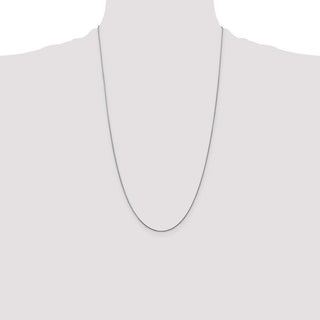26" 14K White Gold 26 inch .85mm Diamond-cut Spiga with Lobster Clasp Chain