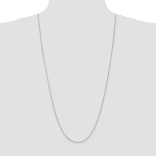 30" 14K White Gold 30 inch .85mm Diamond-cut Spiga with Lobster Clasp Chain PEN153-30