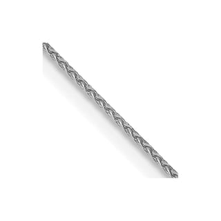 22" 14K White Gold 22 inch .85mm Diamond-cut Spiga with Lobster Clasp Chain