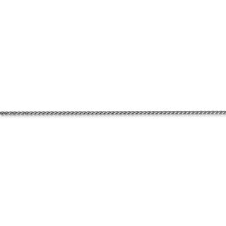 7" 14k White Gold 1mm Diamond-cut Spiga with Lobster Clasp Chain Bracelet
