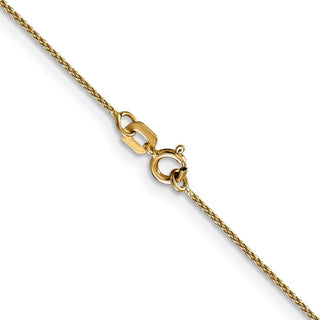 24" 14K Yellow Gold 24 inch .85mm Diamond-cut Spiga with Spring Ring Clasp Chain
