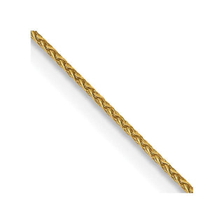 24" 14K Yellow Gold 24 inch .85mm Diamond-cut Spiga with Spring Ring Clasp Chain