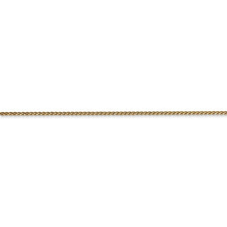 24" 14k Yellow Gold 1mm Diamond-cut Spiga with Lobster Clasp Chain Necklace