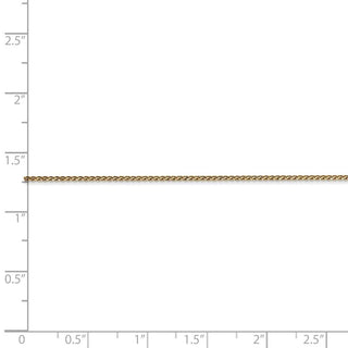 24" 14k Yellow Gold 1mm Diamond-cut Spiga with Lobster Clasp Chain Necklace
