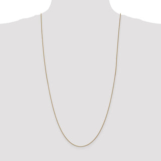 30" 14k Yellow Gold 1mm Diamond-cut Spiga with Lobster Clasp Chain Necklace