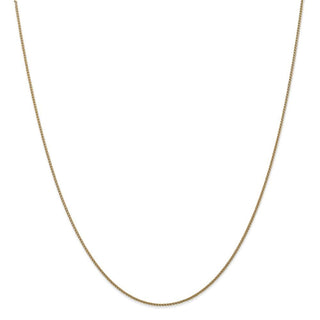 30" 14k Yellow Gold 1mm Diamond-cut Spiga with Lobster Clasp Chain Necklace
