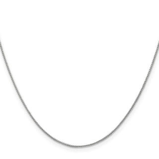 30" 14K White Gold 30 inch .85mm Spiga with Spring Ring Clasp Chain