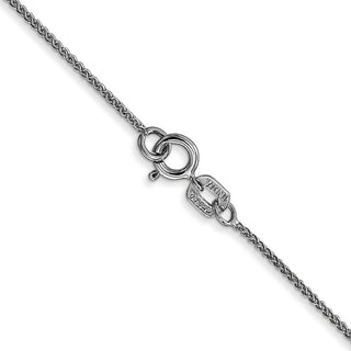 30" 14K White Gold 30 inch .85mm Spiga with Spring Ring Clasp Chain