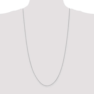 30" 14K White Gold 30 inch .85mm Spiga with Spring Ring Clasp Chain