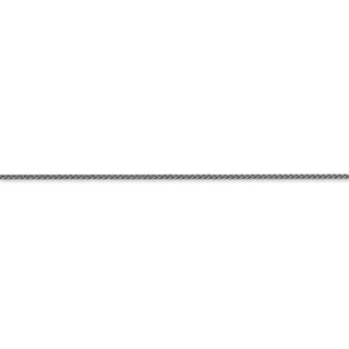 24" 14k White Gold 1mm Spiga with Spring Ring Clasp Chain Necklace