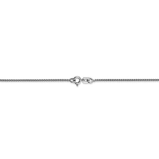 24" 14k White Gold 1mm Spiga with Spring Ring Clasp Chain Necklace