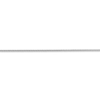 24" 14k White Gold 1mm Spiga with Lobster Clasp Chain Necklace