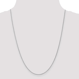 24" 14k White Gold 1mm Spiga with Lobster Clasp Chain Necklace