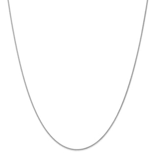 24" 14k White Gold 1mm Spiga with Lobster Clasp Chain Necklace
