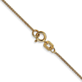 30" 14K Yellow Gold 30 inch .85mm Spiga with Spring Ring Clasp Chain