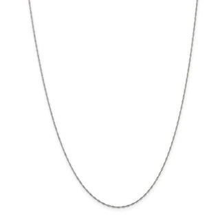 10" 14k White Gold 1mm Singapore Chain Anklet