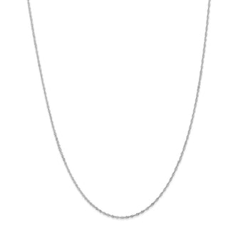 24" 14k White Gold 1.1mm Singapore Chain Necklace