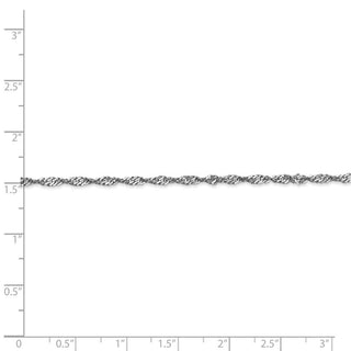 7" 14k White Gold 2.0mm Singapore Chain Bracelet