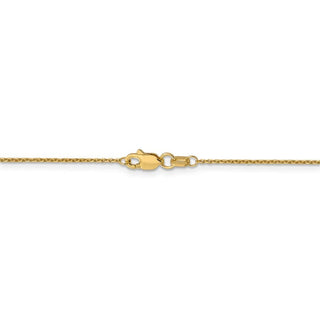 14" 14k Yellow Gold .95mm Diamond-cut Cable Chain Necklace