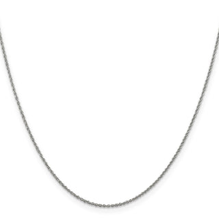 26" 14k White Gold 1.1mm Baby Rope Chain Necklace
