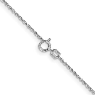 26" 14k White Gold 1.1mm Baby Rope Chain Necklace