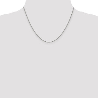 18" 14k White Gold 1.1mm Baby Rope Chain Necklace