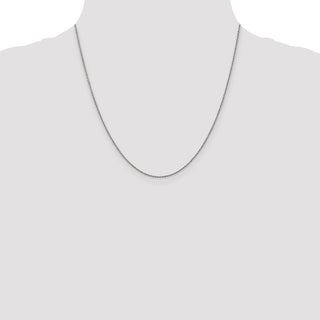 20" 14k White Gold 1.1mm Baby Rope Chain Necklace