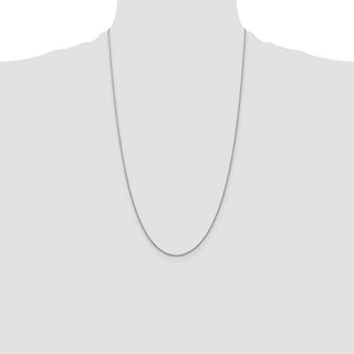 26" 14k White Gold 1.1mm Baby Rope Chain Necklace
