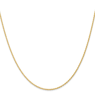 24" 14k Yellow Gold 1.1mm Baby Rope Chain Necklace