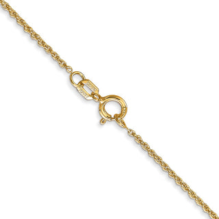 24" 14k Yellow Gold 1.1mm Baby Rope Chain Necklace