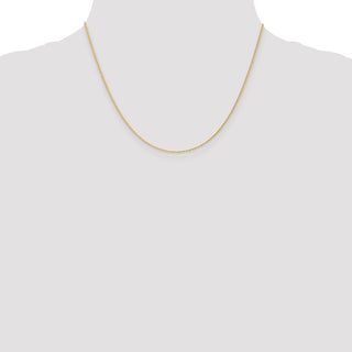 18" 14k Yellow Gold 1.1mm Baby Rope Chain Necklace