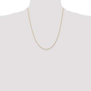 22" 14k Yellow Gold 1.1mm Baby Rope Chain Necklace